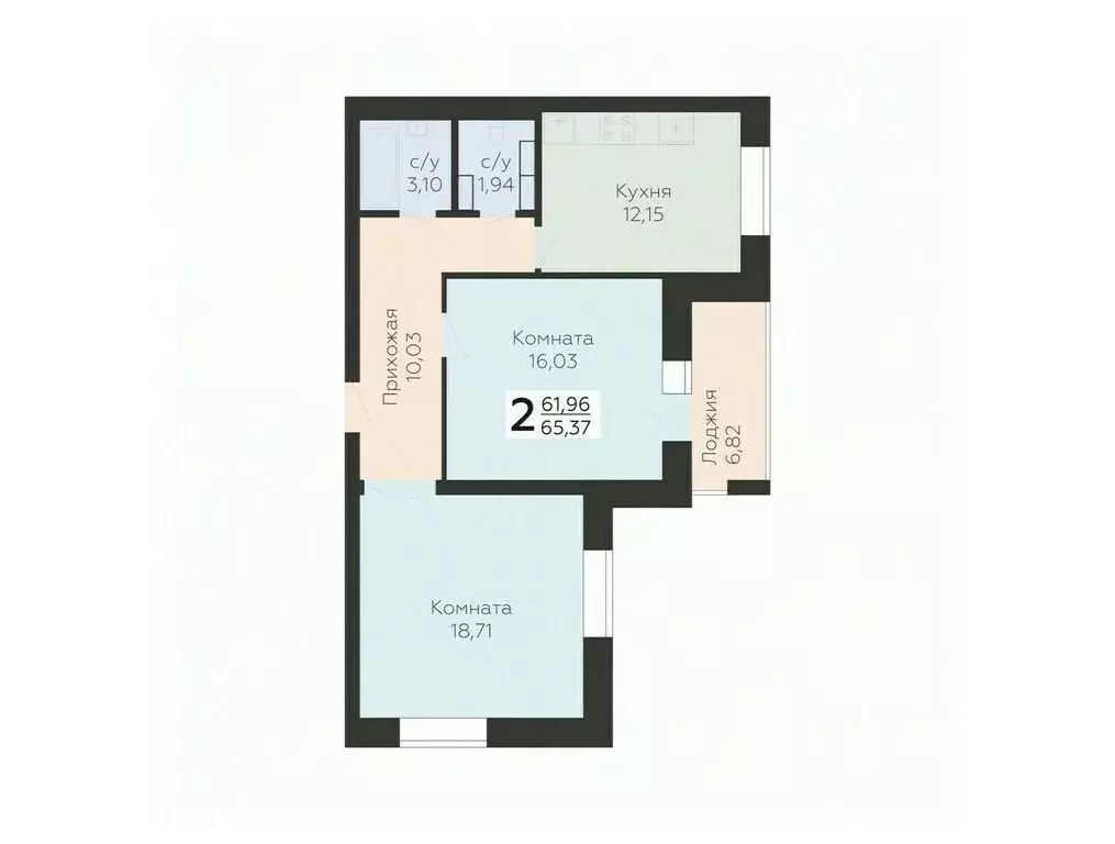 2-к кв. Орловская область, Орел ул. Панчука, 83Б (65.37 м) - Фото 0