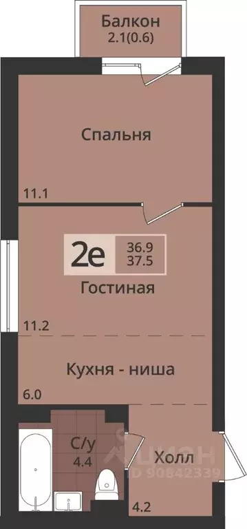 2-к кв. Пермский край, Пермь ул. Оборонщиков, 6 (37.5 м) - Фото 1