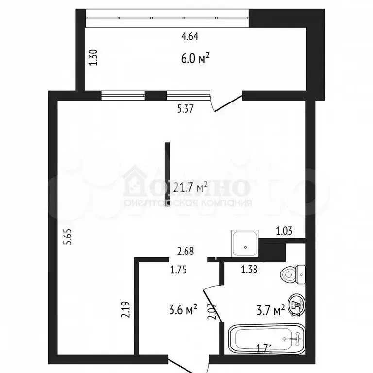 Квартира-студия, 31,5 м, 15/19 эт. - Фото 0