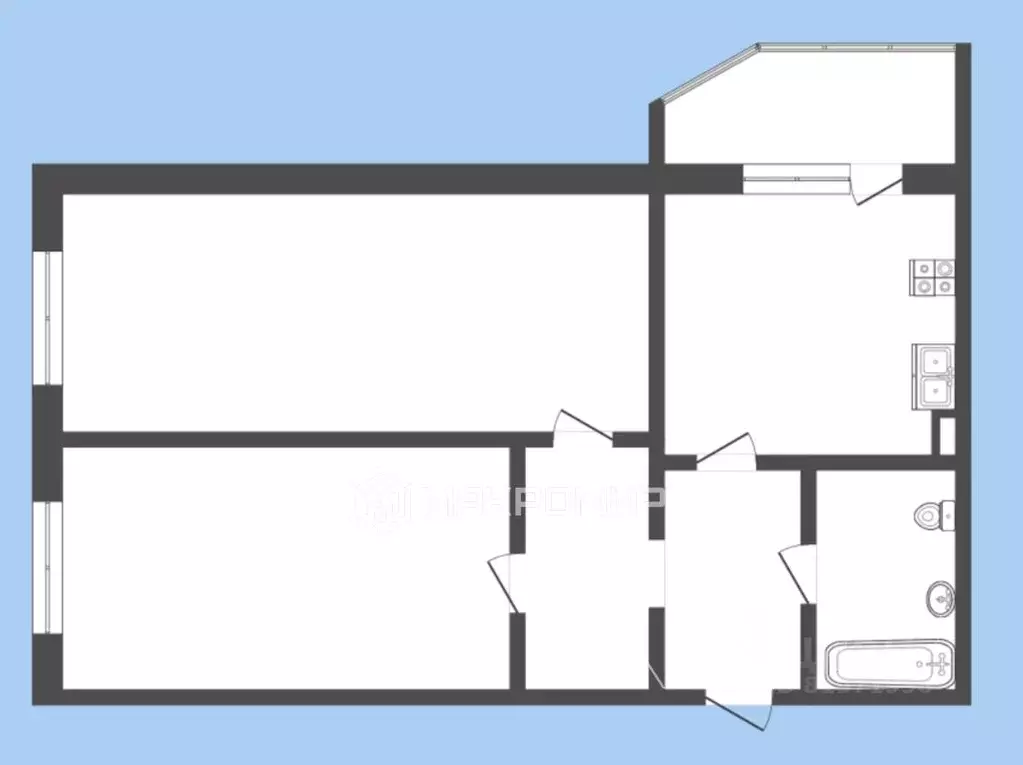 2-к кв. Ханты-Мансийский АО, Сургут тракт Тюменский, 4 (60.0 м) - Фото 2