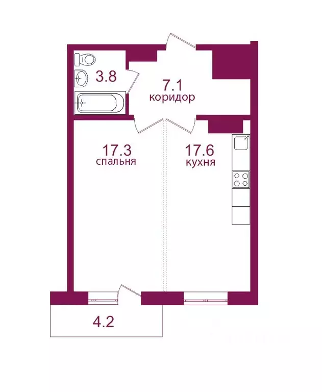 1-к кв. Иркутская область, Иркутск Топкинский мкр, 69 (50.0 м) - Фото 1
