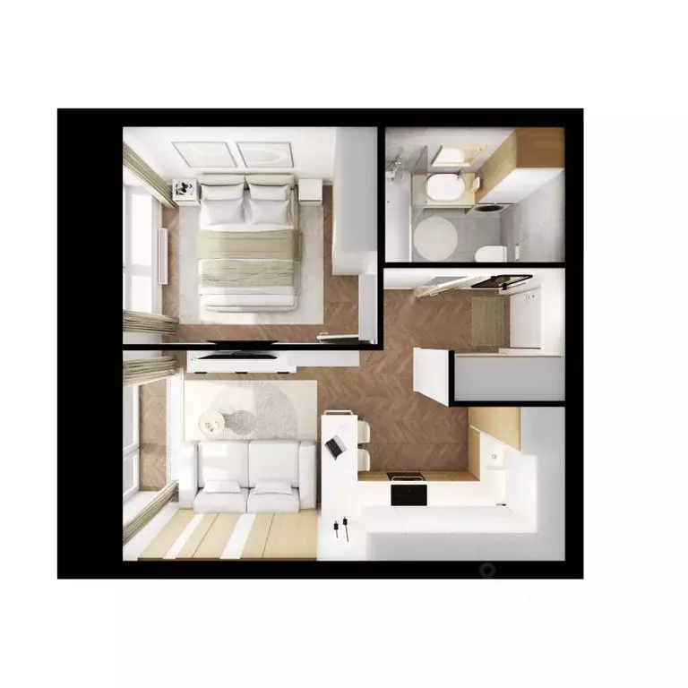 1-к кв. Татарстан, Казань Сиберово жилой комплекс, 2 (33.6 м) - Фото 1