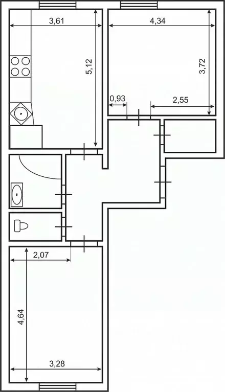 3-к кв. Московская область, Красногорск бул. Космонавтов, 1 (72.8 м) - Фото 1