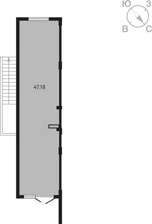 Помещение свободного назначения (47.18 м) - Фото 0