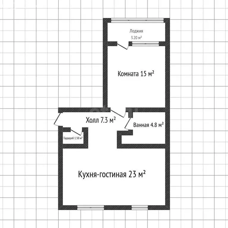 2-комнатная квартира: Майкоп, 2-я Кирпичная улица, 8 (52 м) - Фото 1