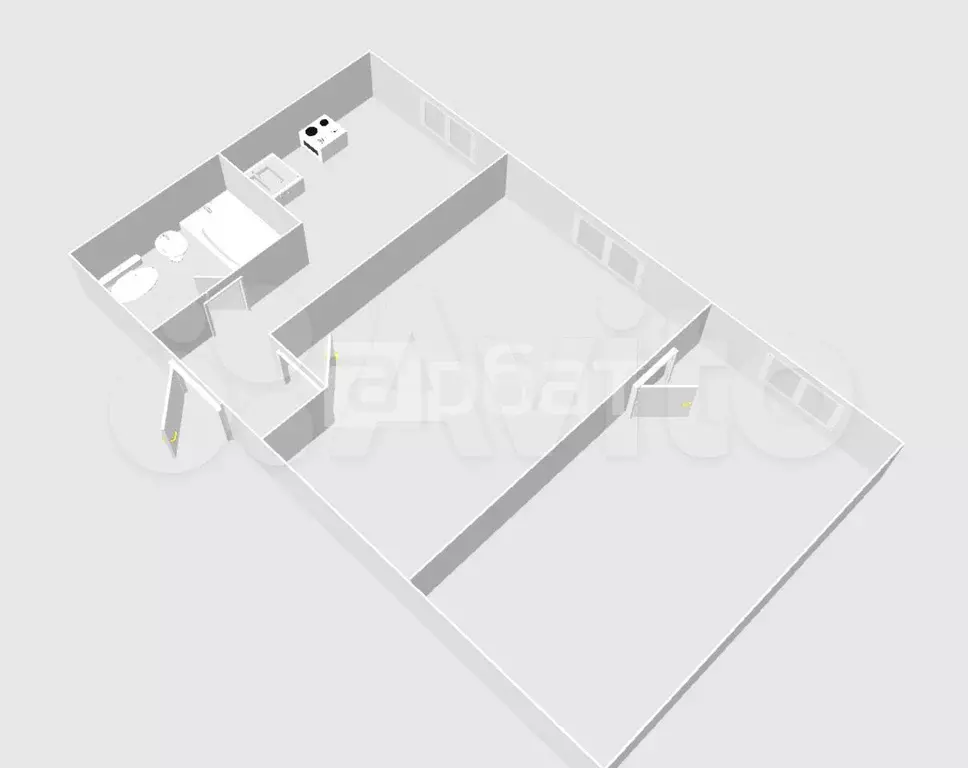 2-к. квартира, 41 м, 5/5 эт. - Фото 1