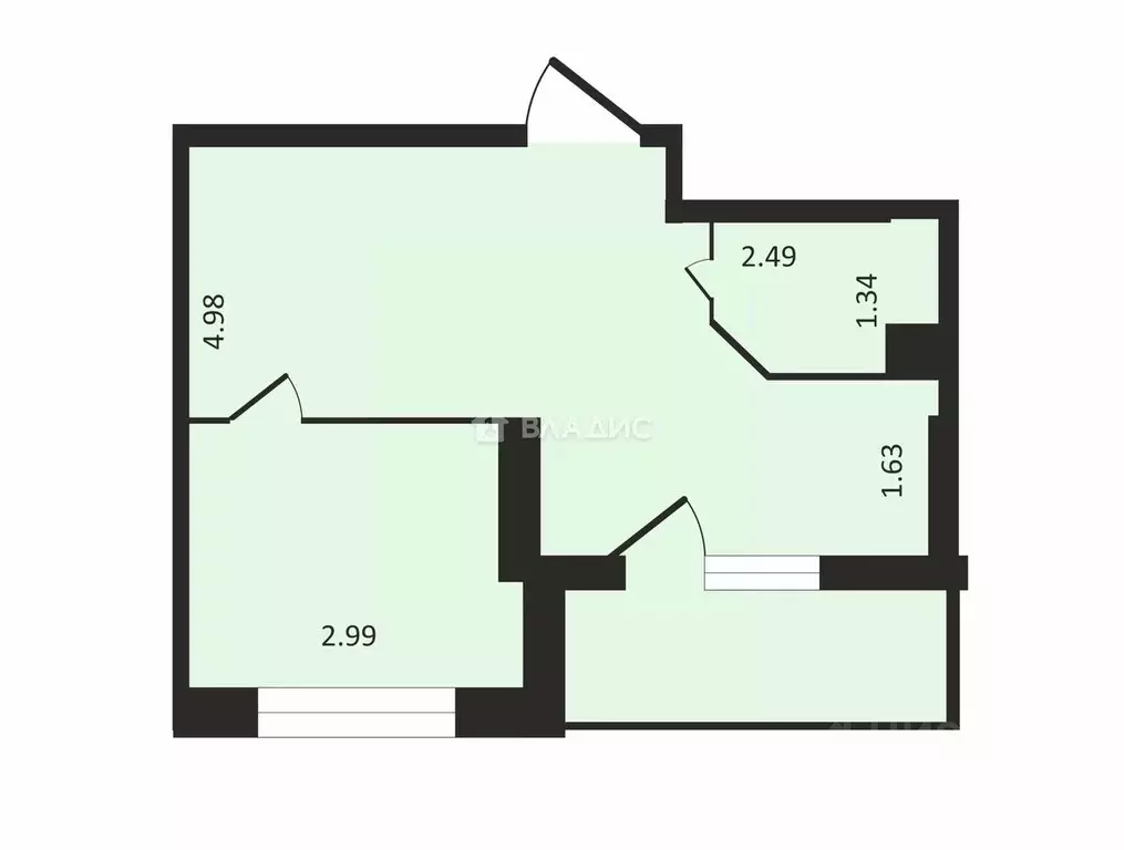 Студия Москва ул. Крузенштерна, 10к1 (28.4 м) - Фото 2