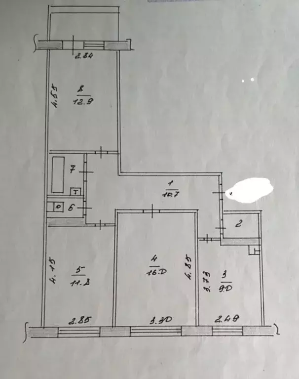 3-к кв. Татарстан, Набережные Челны Сармановский тракт, 22 (65.7 м) - Фото 2