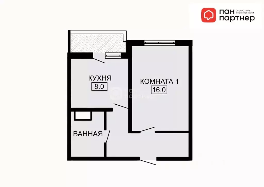 1-к кв. Санкт-Петербург ул. Лидии Зверевой, 9к1 (36.2 м) - Фото 2