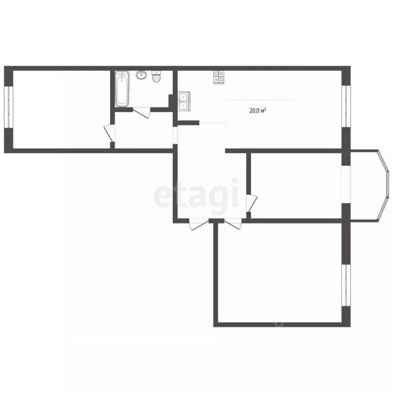 4-к кв. Ханты-Мансийский АО, Сургут ул. Александра Усольцева, 2 (90.6 ... - Фото 1