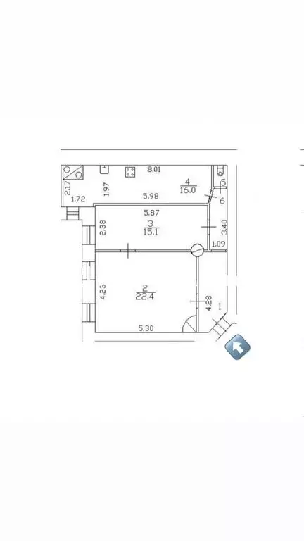 2-комнатная квартира: Санкт-Петербург, Большой проспект Петроградской ... - Фото 2