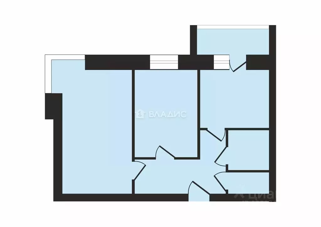 2-к кв. Коми, Сыктывкар ул. Морозова, 205 (53.9 м) - Фото 2