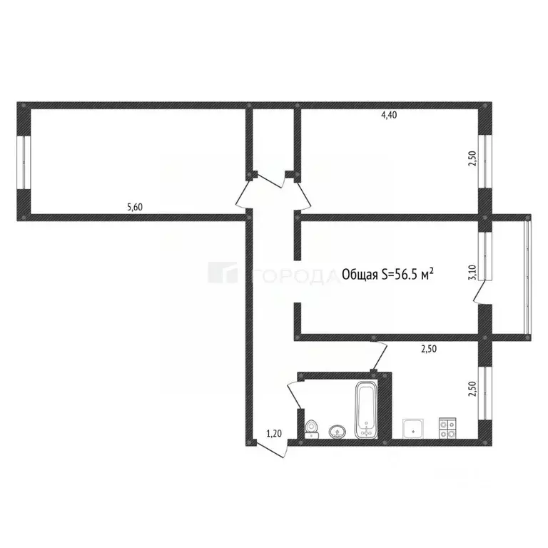 3-к кв. Алтайский край, Барнаул ул. Союза Республик, 46/8 (56.5 м) - Фото 2