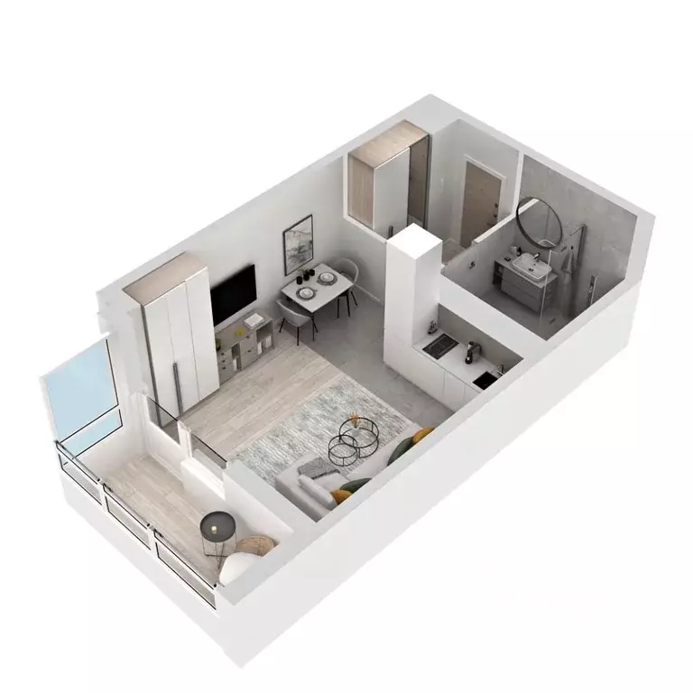 1-к кв. Приморский край, Владивосток ул. Расула Гамзатова, 7к1 (25.1 ... - Фото 2