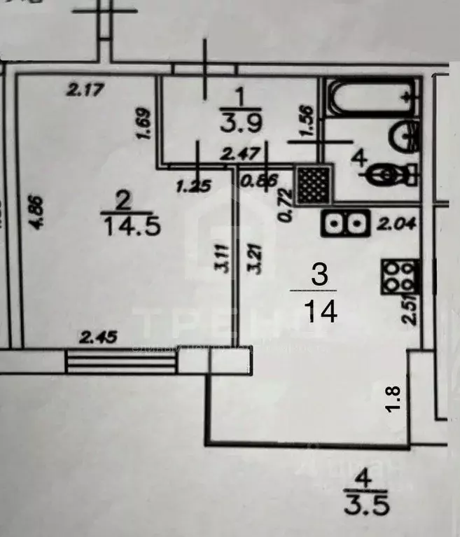 1-к кв. Санкт-Петербург пос. Шушары, пер. Вилеровский, 6 (35.8 м) - Фото 1