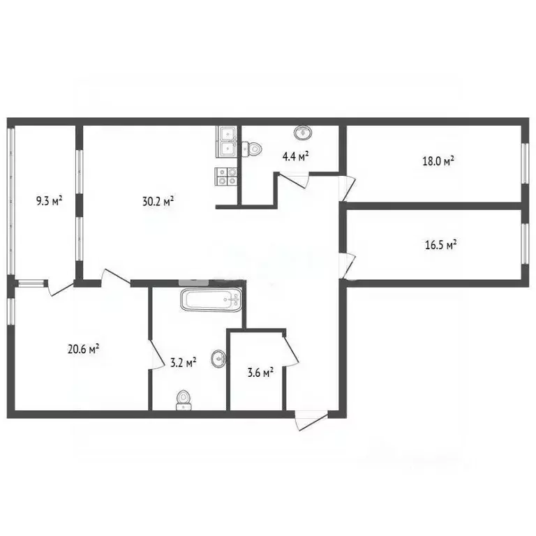 3-к кв. Санкт-Петербург ул. Большая Зеленина, 34 (110.8 м) - Фото 2