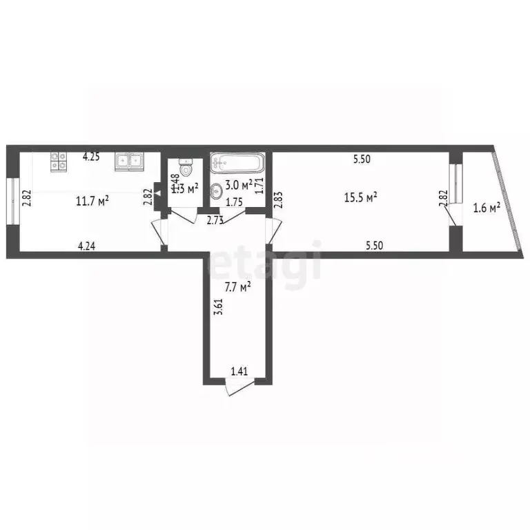 1-к кв. Мордовия, Саранск ул. Тани Бибиной, 9/2 (39.2 м) - Фото 2