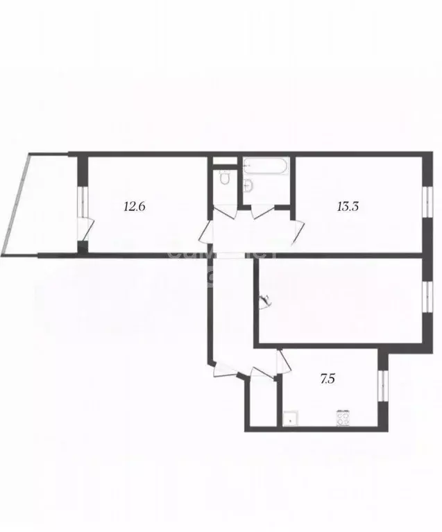 3-к кв. Тюменская область, Тюмень Широтная ул., 55 (66.4 м) - Фото 2