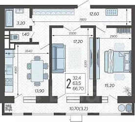 2-к кв. Краснодарский край, Краснодар 9-й километр мкр, ул. ... - Фото 1