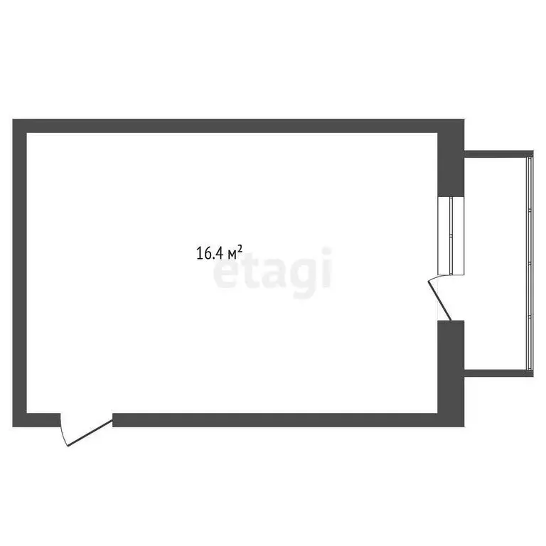 1к в 3-комнатной квартире (16.4 м) - Фото 1