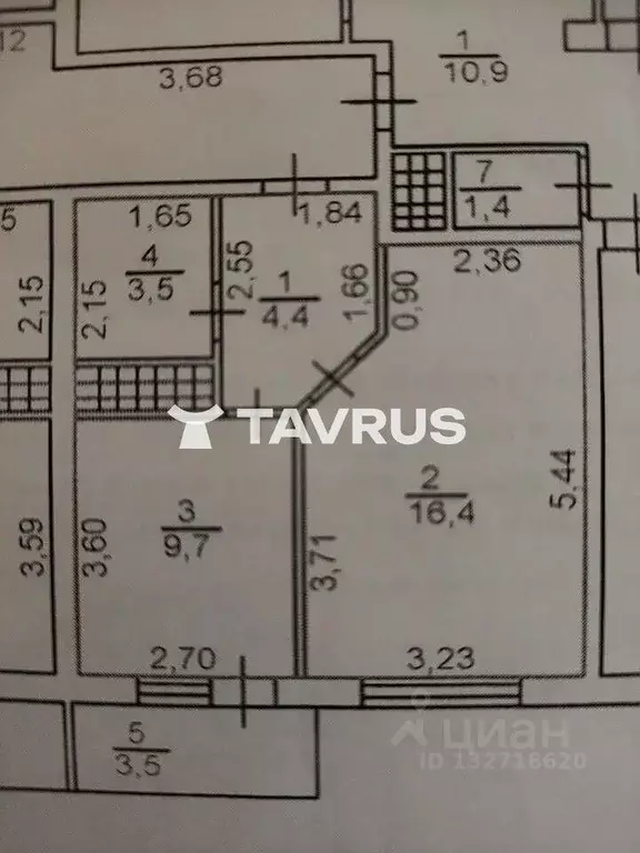 1-к кв. Крым, Симферополь ул. Ковыльная, 94 (37.5 м) - Фото 2