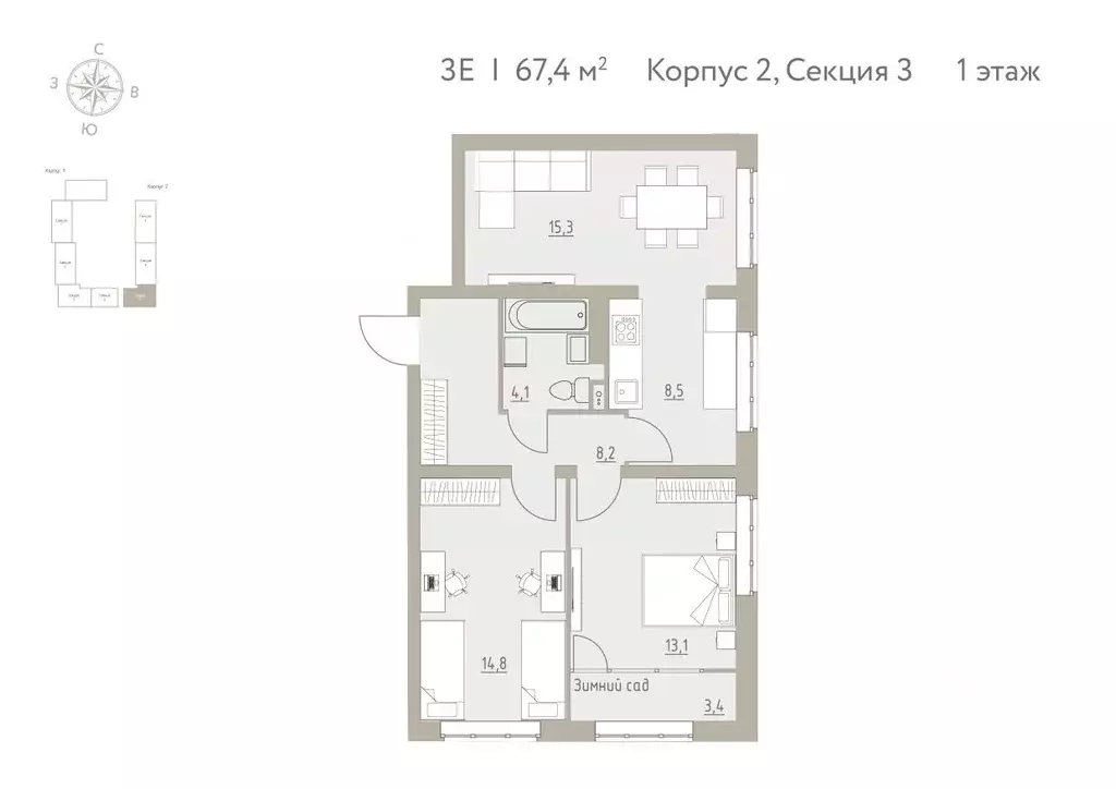 3-к кв. Пермский край, Пермский муниципальный округ, с. Фролы Новая ... - Фото 1