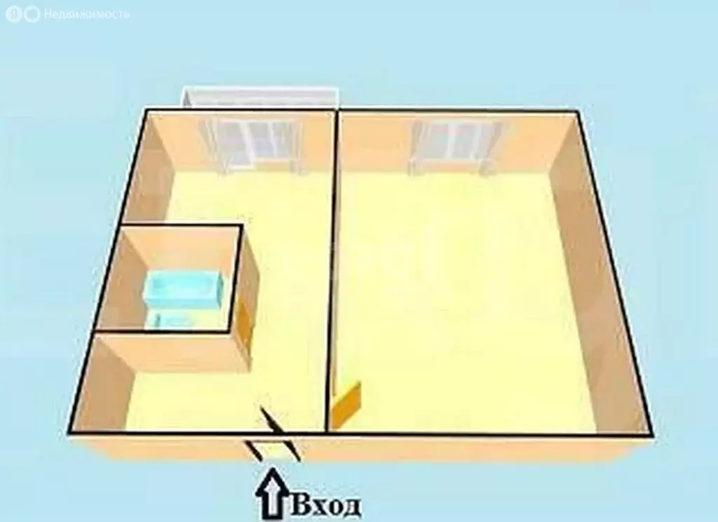 1-комнатная квартира: Южно-Сахалинск, Ангарский переулок, 4 (31 м) - Фото 1