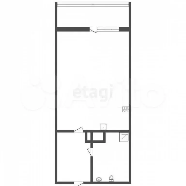 Апартаменты-студия, 26 м, 14/17 эт. - Фото 0