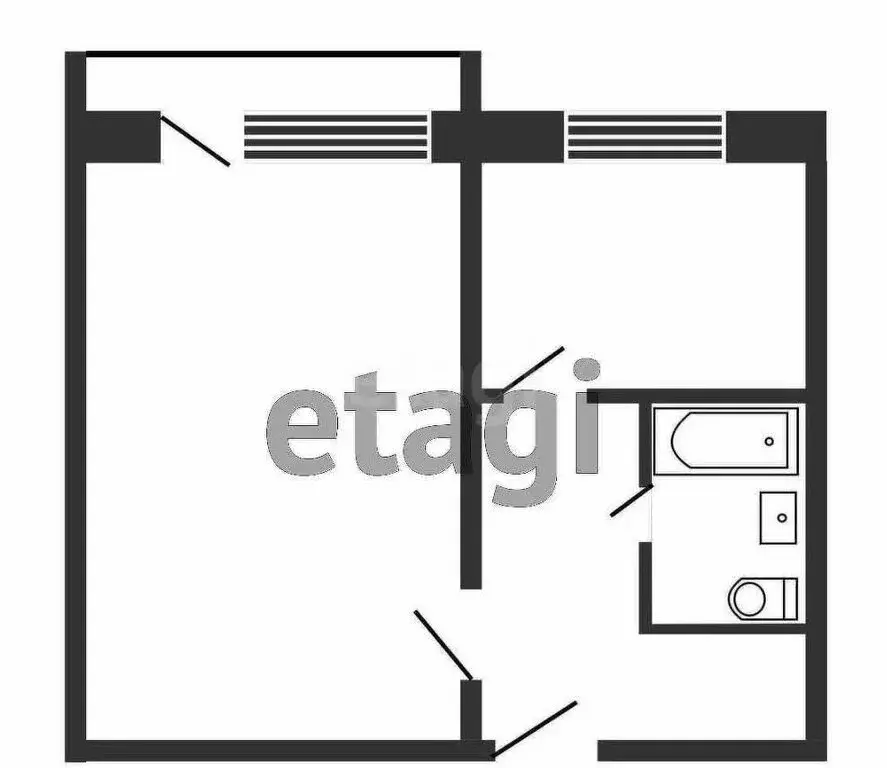 1-комнатная квартира: Сатка, Бакальская улица, 6 (30.6 м) - Фото 1