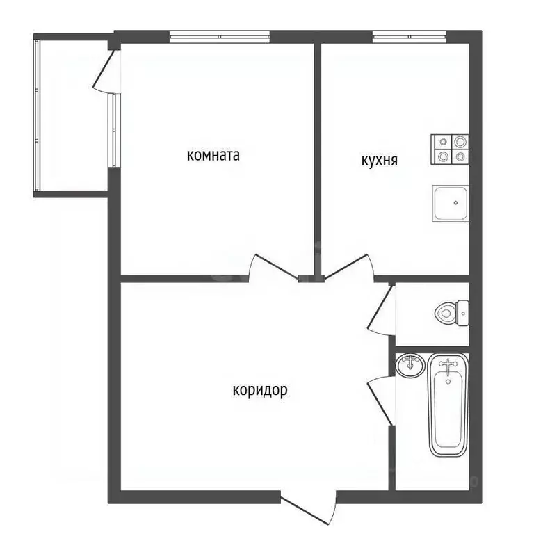 1-к кв. Воронежская область, Воронеж ул. Димитрова, 157 (63.2 м) - Фото 2