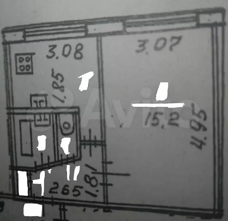 1-к. квартира, 30 м, 2/9 эт. - Фото 0