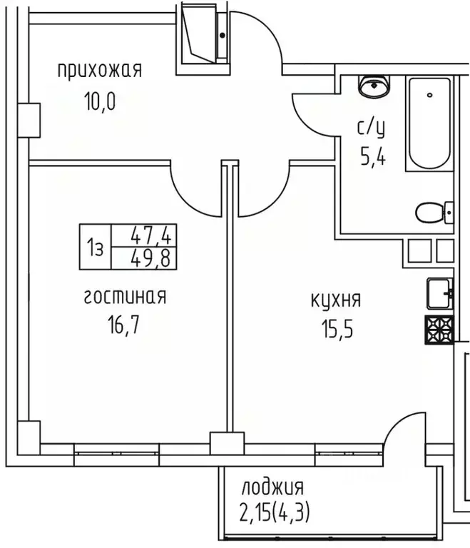1-к кв. Саха (Якутия), Якутск просп. Михаила Николаева, 3к5А (49.8 м) - Фото 0