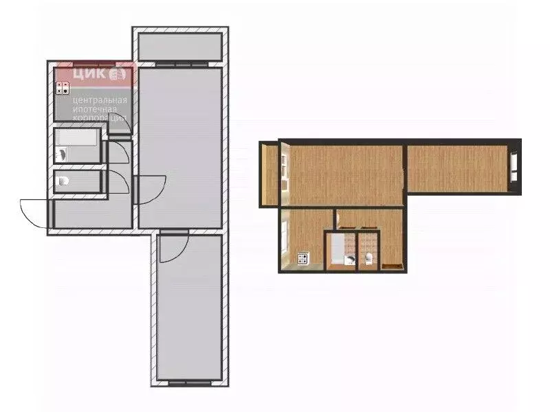2-к кв. Рязанская область, Рязань Соколовская ул., 5к2 (44.0 м) - Фото 2