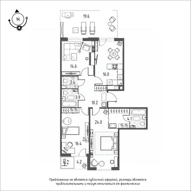 3-к кв. Омская область, Омск Зеленая река мкр, 12 (99.6 м) - Фото 0