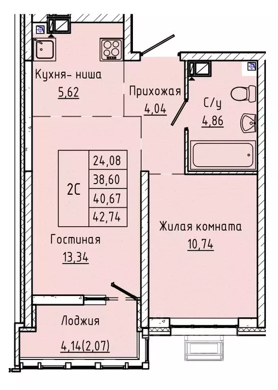1-к кв. Ростовская область, Ростов-на-Дону ул. Текучева, 370/3 (39.95 ... - Фото 0