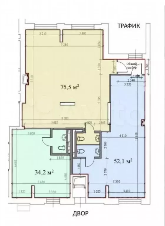 Помещение свободного назначения в Москва ул. Николая Озерова, 2к1 (76 ... - Фото 1