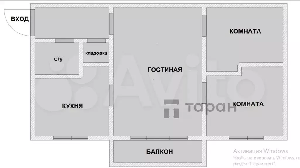 2-к. квартира, 44,3 м, 2/5 эт. - Фото 0