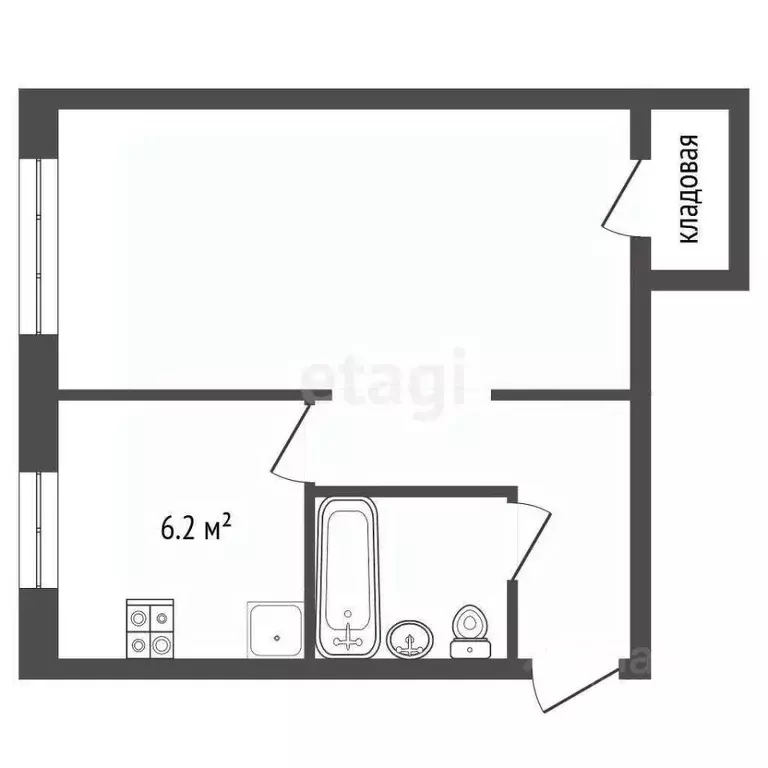 1-к кв. Тамбовская область, Тамбов Мичуринская ул., 60 (31.9 м) - Фото 1