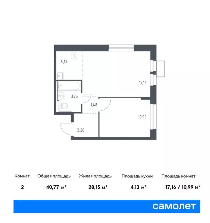 1-комнатная квартира: Химки, микрорайон Клязьма-Старбеево, квартал ... - Фото 0