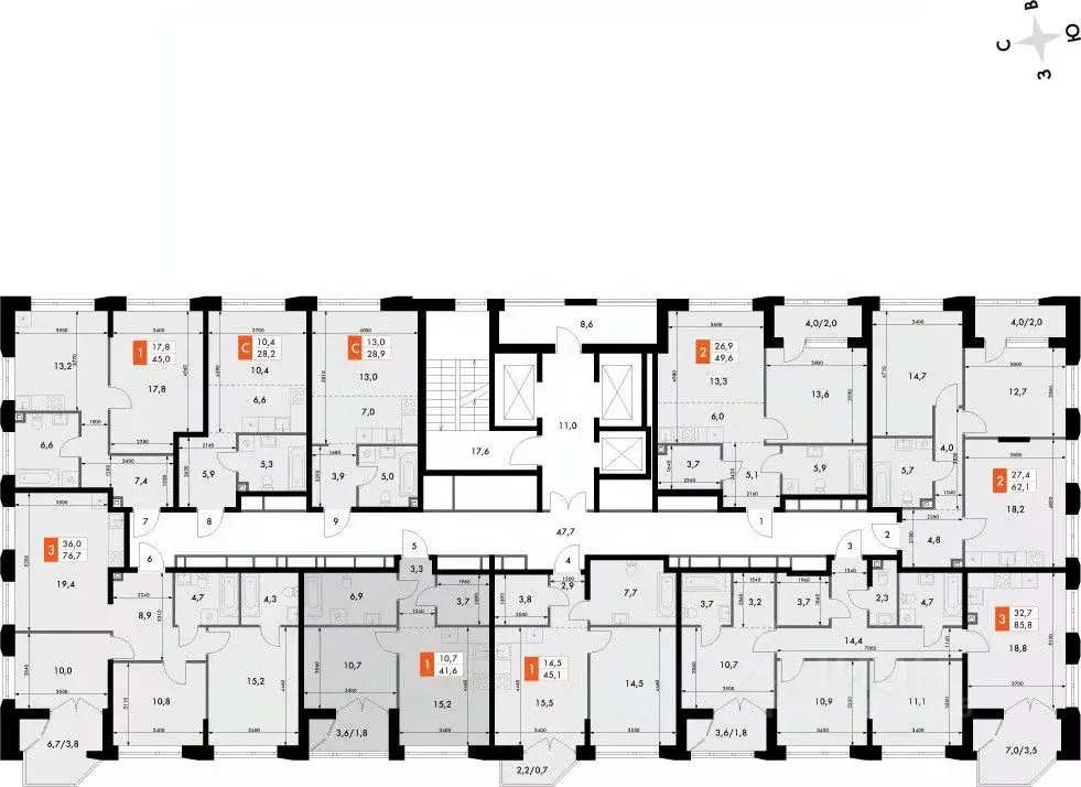 1-к кв. Нижегородская область, Нижний Новгород Черниговская ул. (41.6 ... - Фото 1