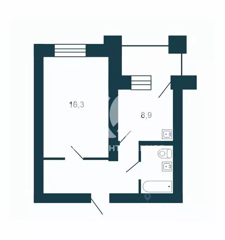 1-к кв. Новосибирская область, Бердск Боровая ул., 4/4 (36.7 м) - Фото 2