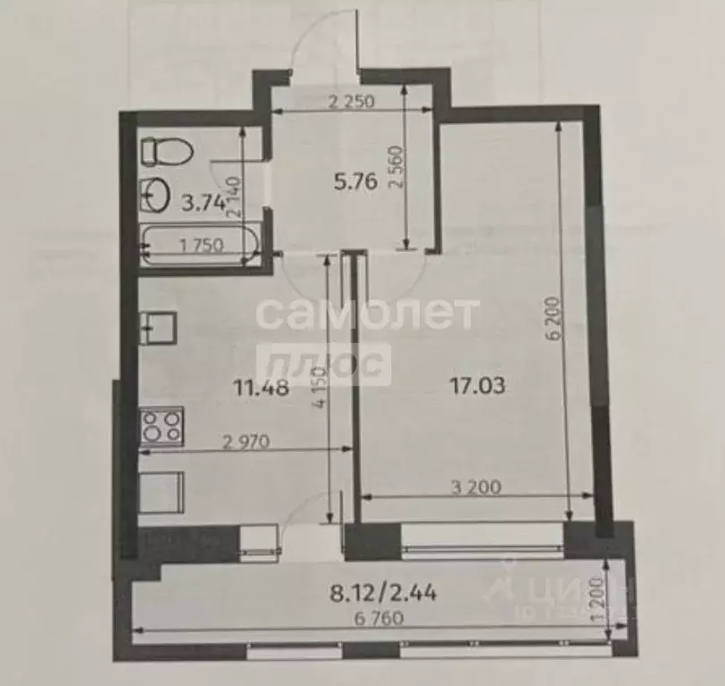 1-к кв. Татарстан, Казань Бухарская ул., 32к1 (40.0 м) - Фото 2