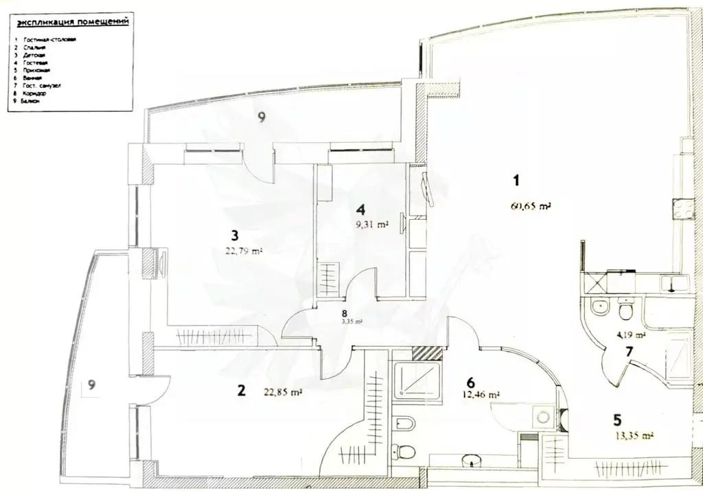 4-к кв. Москва ул. Кутузова, 11К4 (168.4 м) - Фото 2