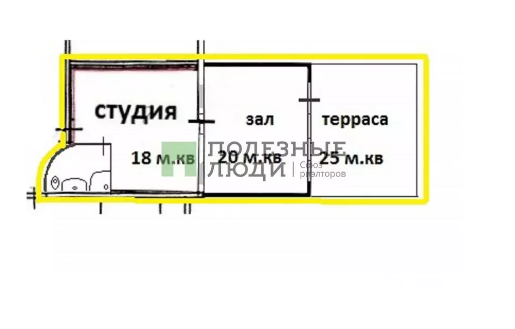 2-комнатная квартира: Партенит, Строительная улица, 11 (62 м) - Фото 1