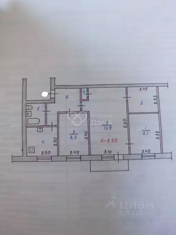 4-к кв. Волгоградская область, Волгоград Ополченская ул., 30 (54.8 м) - Фото 1