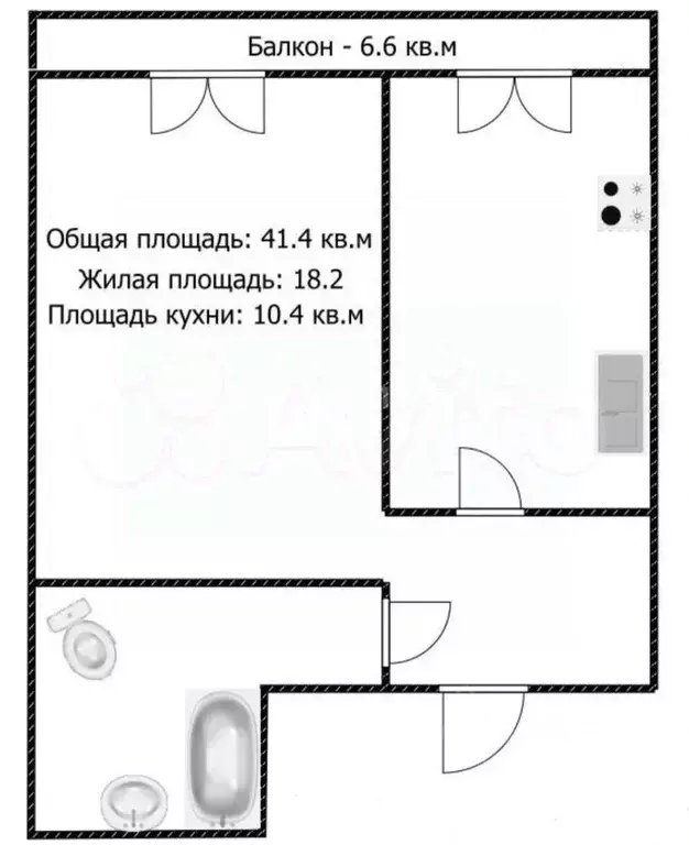 1-к кв. Саратовская область, Саратов ул. Имени Н.А. Некрасова, 65Б ... - Фото 1