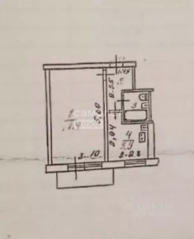 1-к кв. Курская область, Курск Магистральный проезд, 7А (29.0 м) - Фото 2