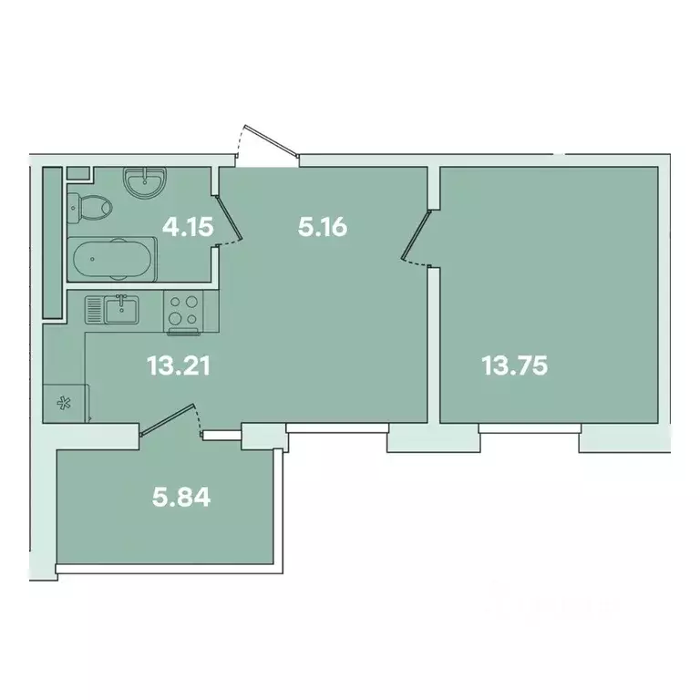 1-к кв. Иркутская область, Иркутск ул. Петрова, 18 (42.1 м) - Фото 1