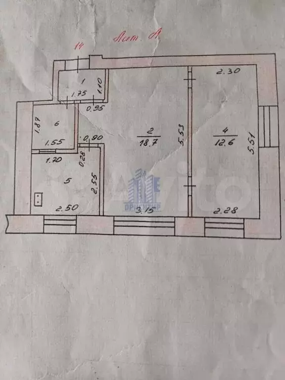 2-к. квартира, 44 м, 4/5 эт. - Фото 0