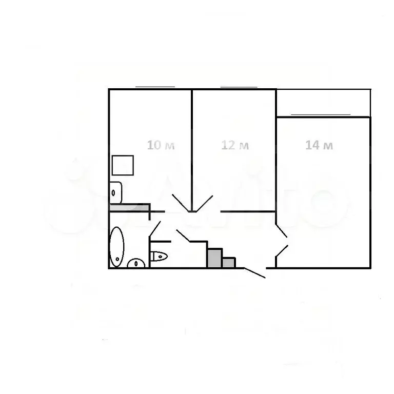 2-к. квартира, 44 м, 6/11 эт. - Фото 0
